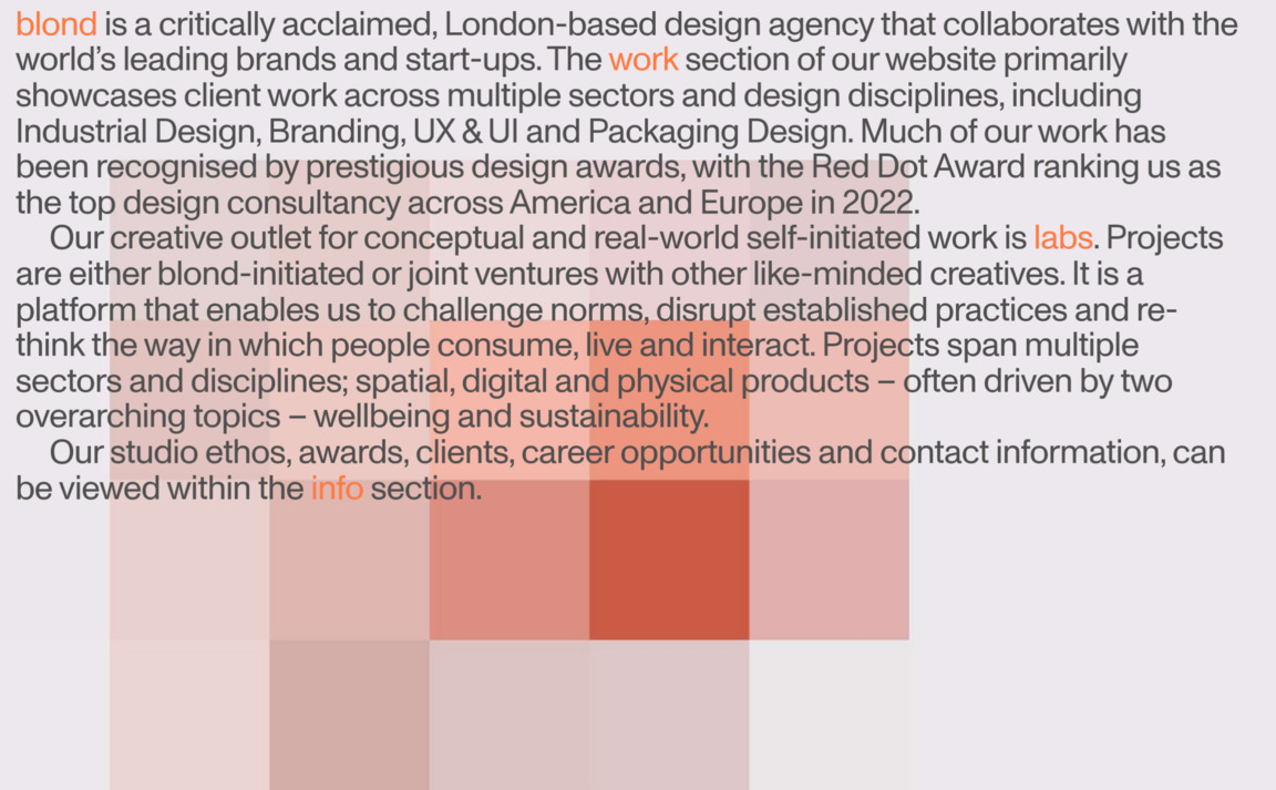 Siteinspire | Blond